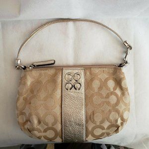 Coach Sateen Pochette Monogram Evening Bag